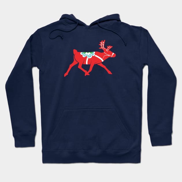 Dala Christmas Reindeer Hoodie by CloudWalkerDesigns